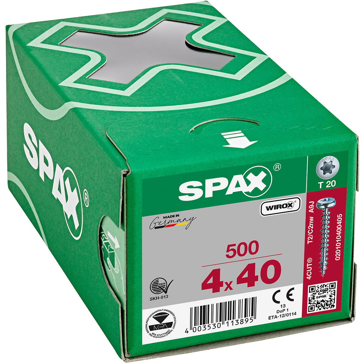 SPAX Halbrundkopf T-Star Plus T20 Vollgewinde WIROX, 500 Stück