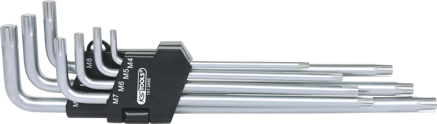 KS Tools RIBE-Winkelstiftschlüssel-Satz, lang, 7-tlg