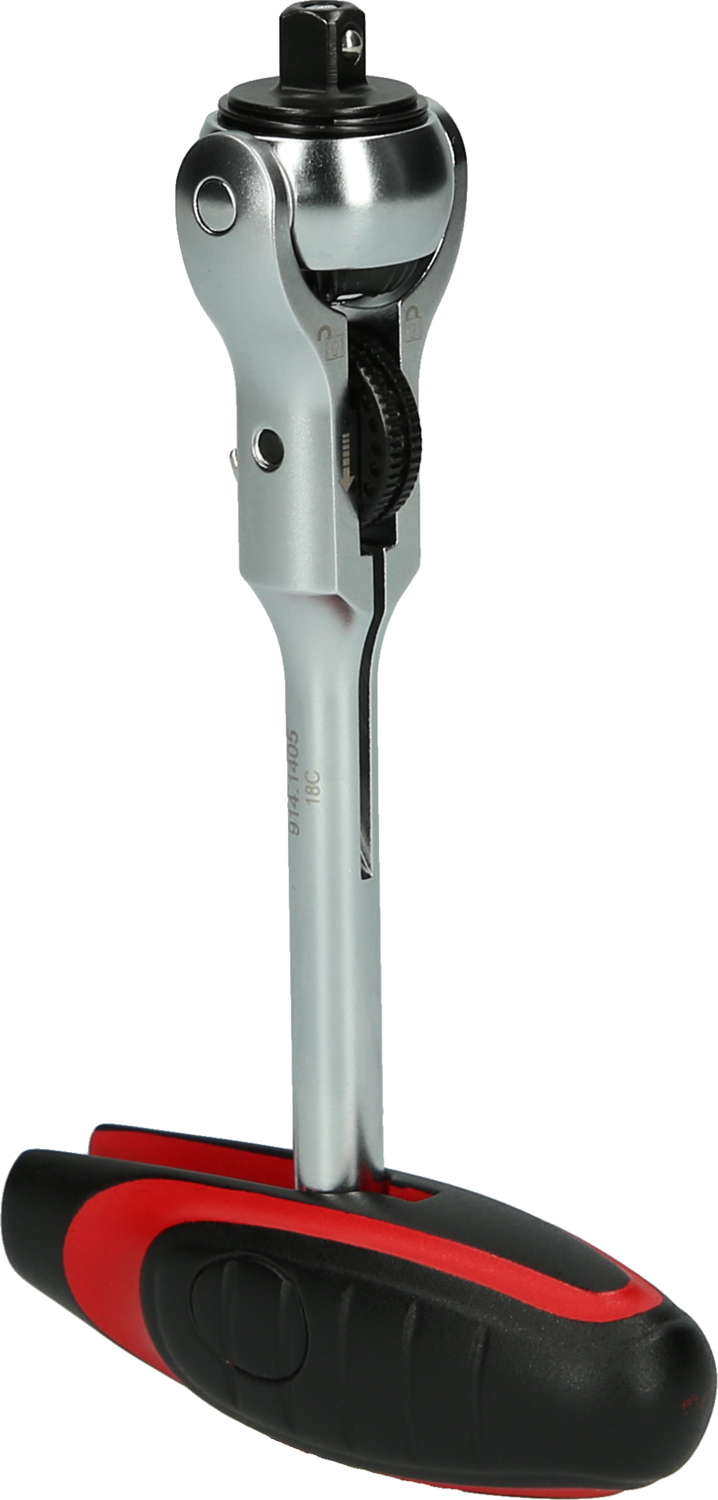 KS Tools 1/4" MODIFIX Mini-T-Griff-Schwenkkopf-Knarre, 72 Zahn