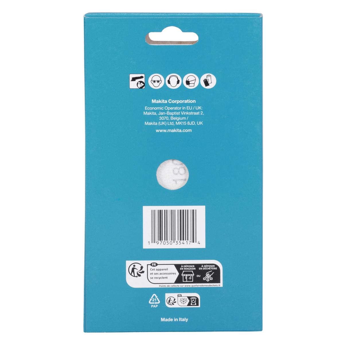 Makita Schleifpapier 100x150mm, Körnung A180,Klett, 7 Loch, 10 Stück