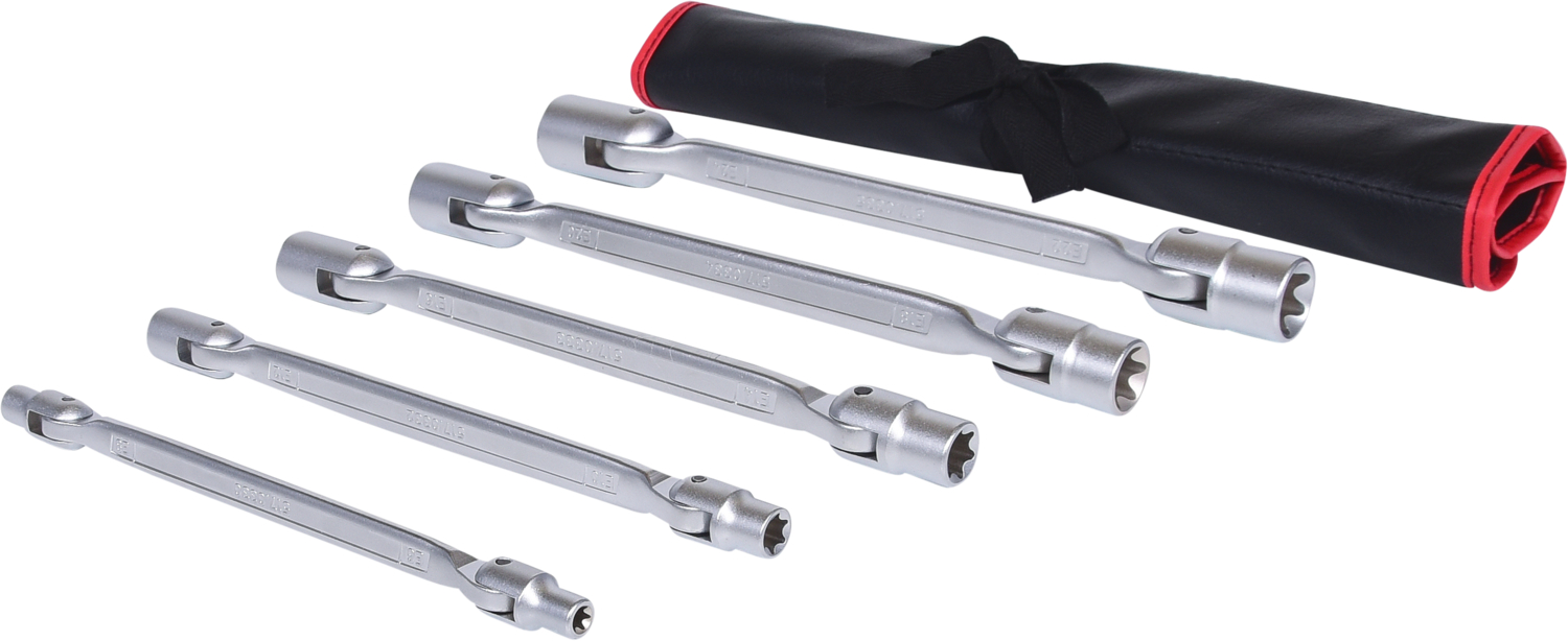 KS Tools Torx-E-Doppel-Gelenkschlüssel-Satz, 5-tlg