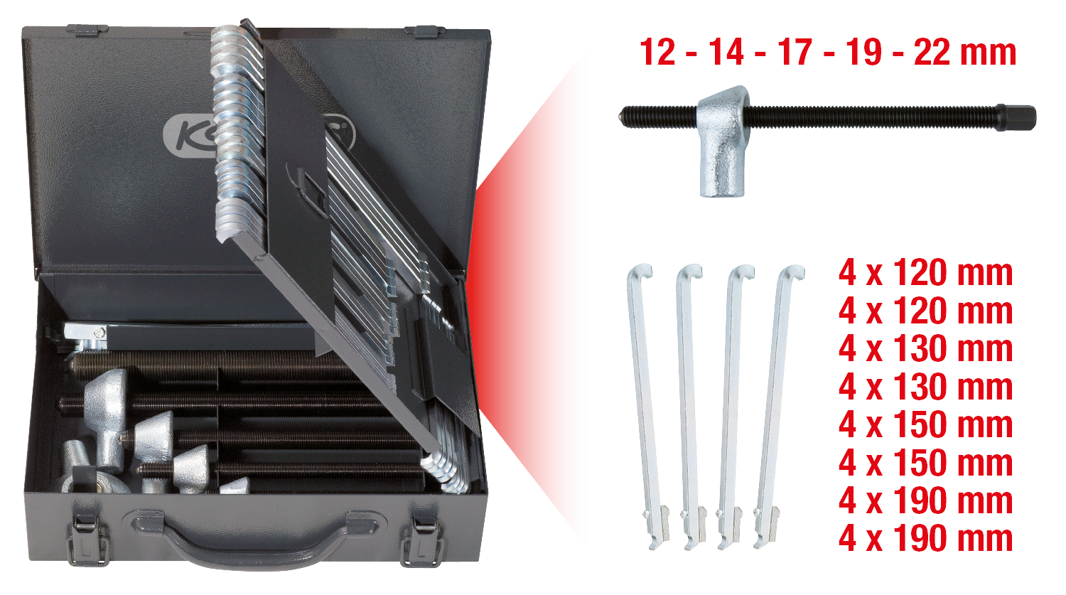 KS Tools Universal-Kugellager-Auszieher-Satz, 37-tlg