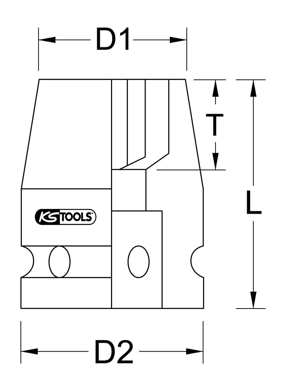 KS Tools 1/4" Sechskant-Kraft-Stecknuss, kurz