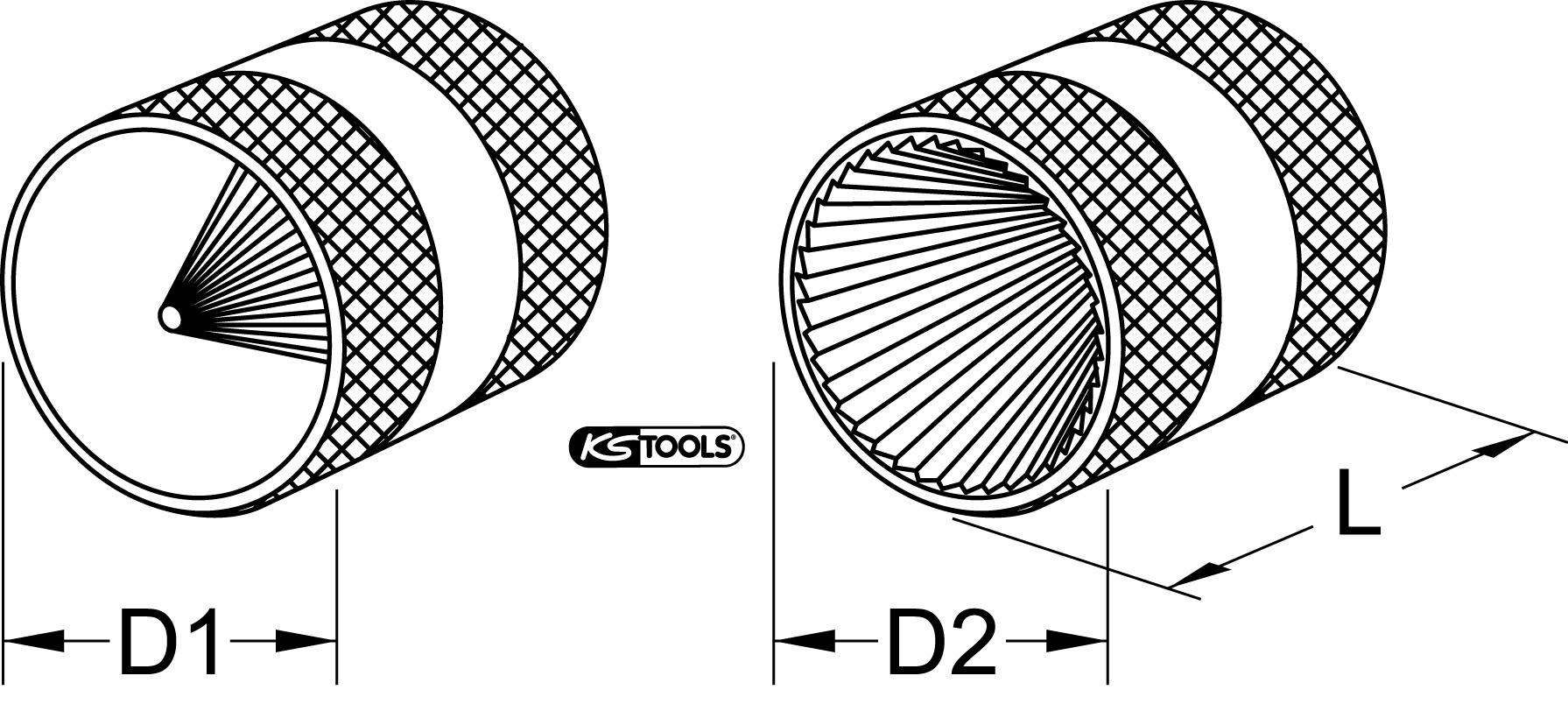 KS Tools Innen- und Außen-Entgrater