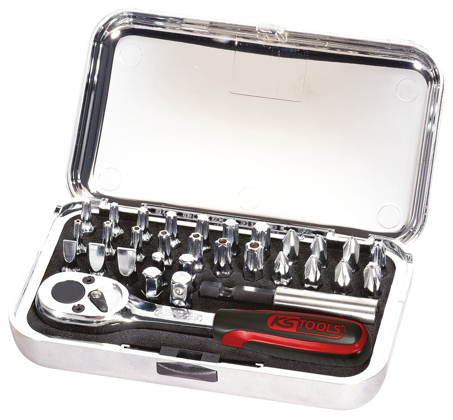 KS Tools 1/4" CHROME Bit-Satz, 31-tlg hochglanz Bits