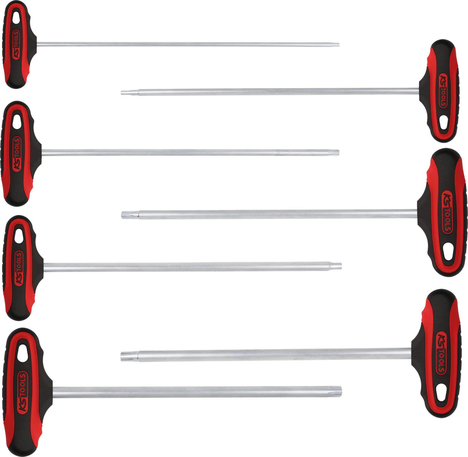 KS Tools ERGOTORQUEplus® T-Griff RIBE Winkelstiftschlüssel-Satz, 7-tlg M4-M10