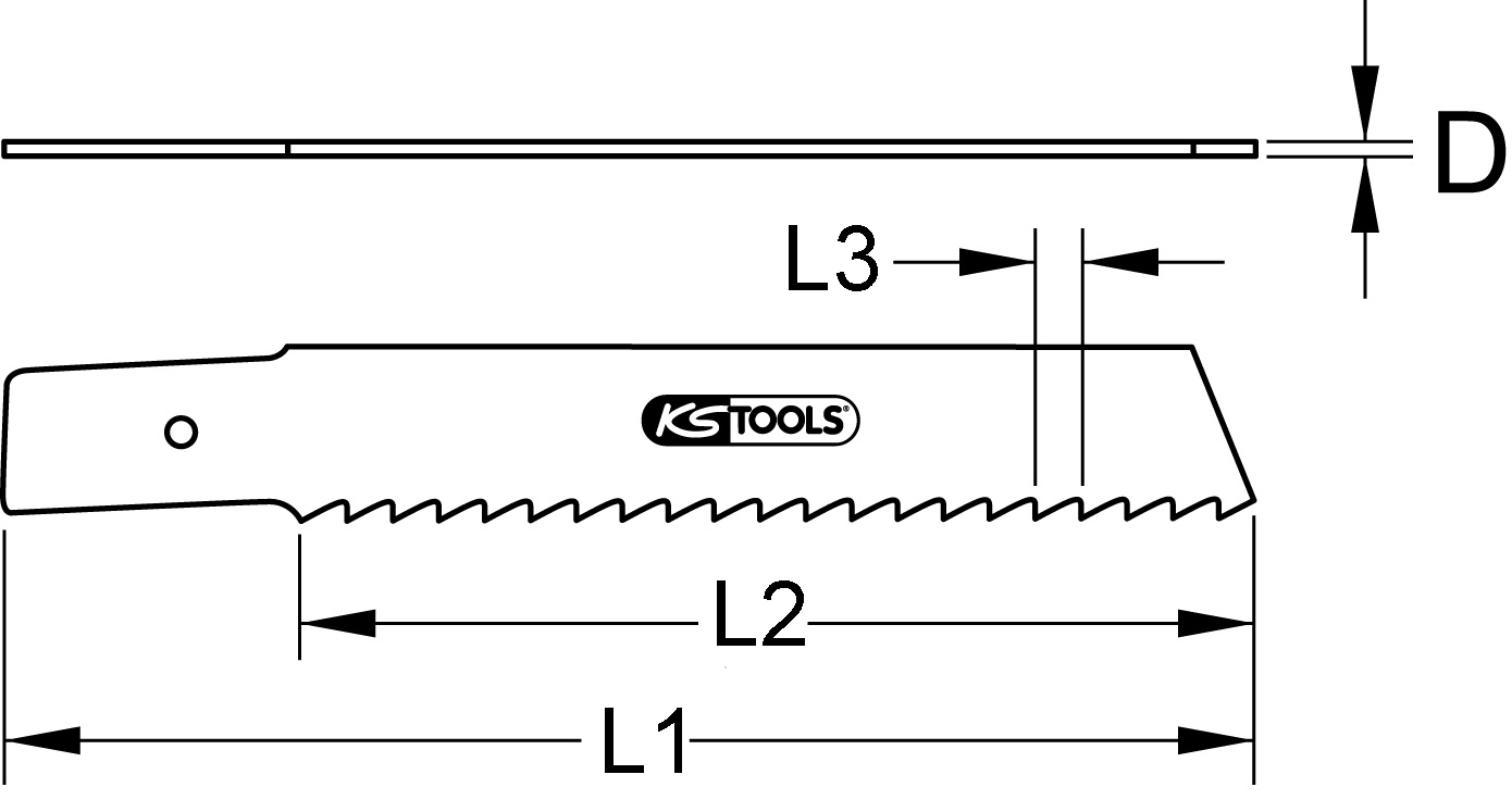 KS Tools Säbelsägeblatt Rems, HSS-Bi-Metall, 140mm, 2,5mm, 5er Pack