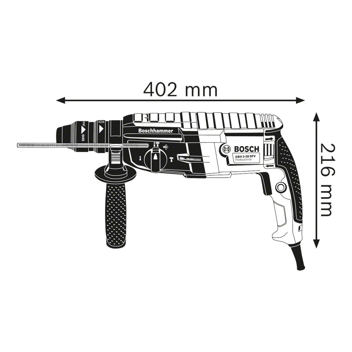 Bosch Bohrhammer mit SDS plus GBH 2-28 F, Handwerkerkoffer