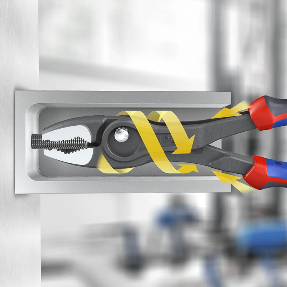 KNIPEX TwinGrip Front- und Seitengreifzange mit Comfort-Griffen grau atramentiert 250 mm