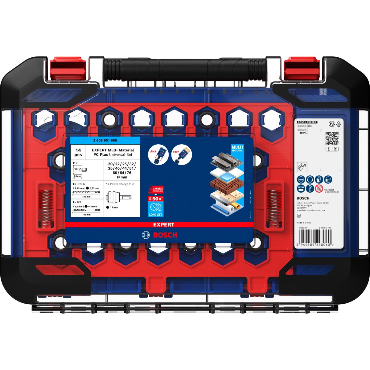 Bosch EXPERT Multi Material Power Change Plus-Lochsägen 20/64/76 - 14-teiliges Set