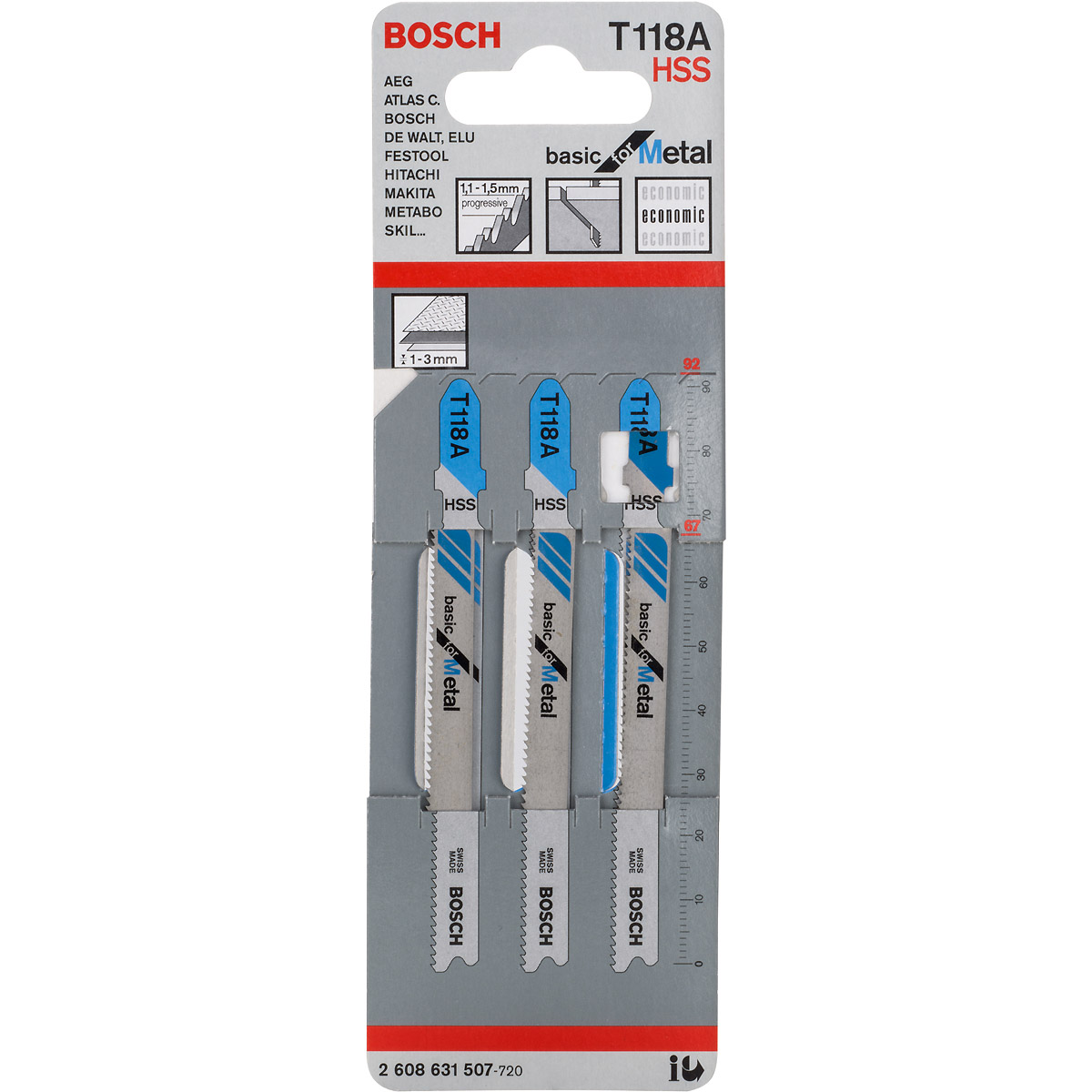 Bosch Stichsägeblatt T 118 A Basic for Metal