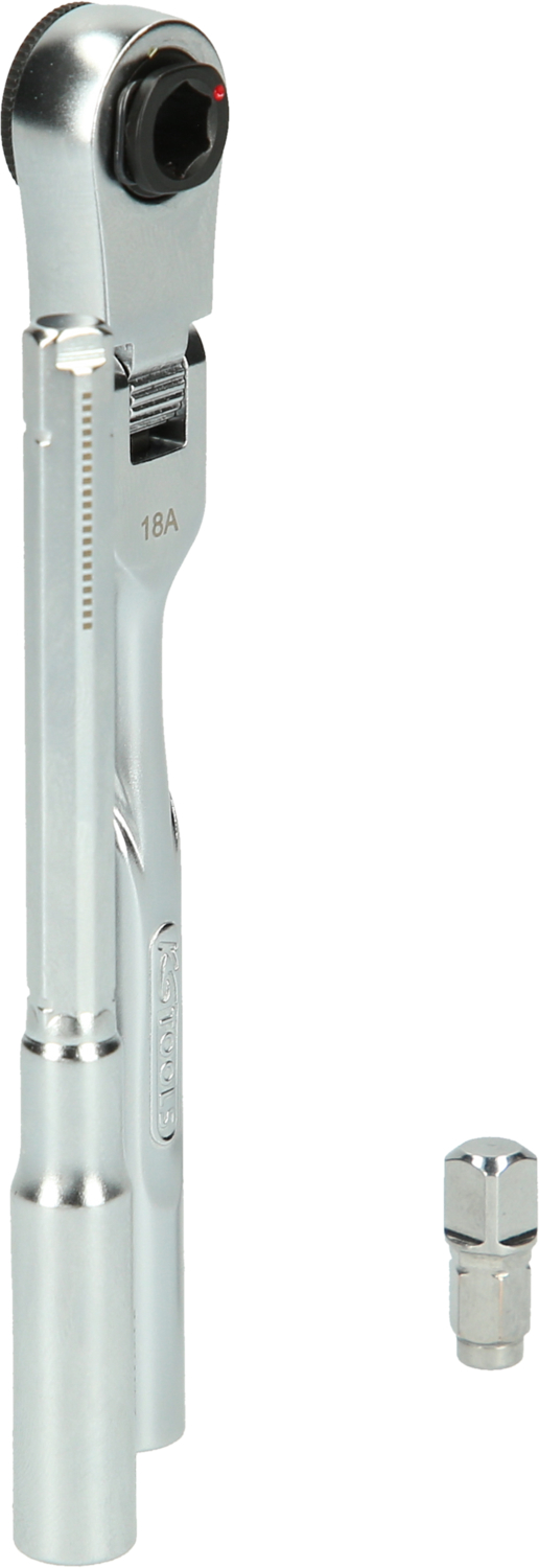 KS Tools 1/4" Bit-Gelenk-Umschaltknarren-Satz mit Steckadapter für Stecknüsse, 3-tlg