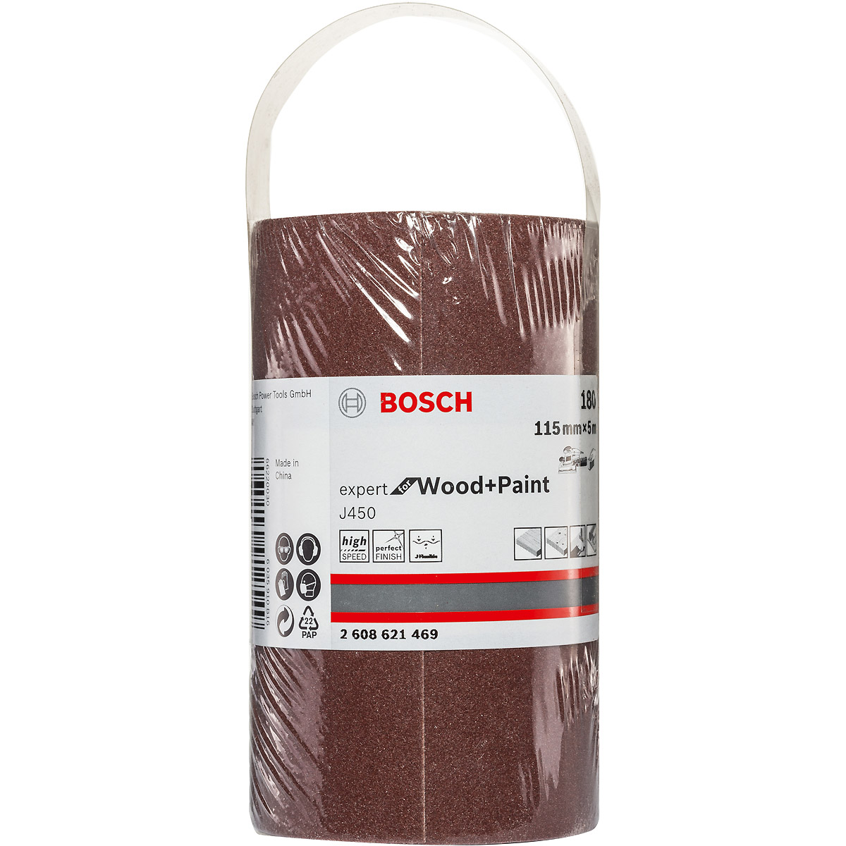 Bosch Schleifrolle J450 Expert for Wood and Paint 115 mm breit