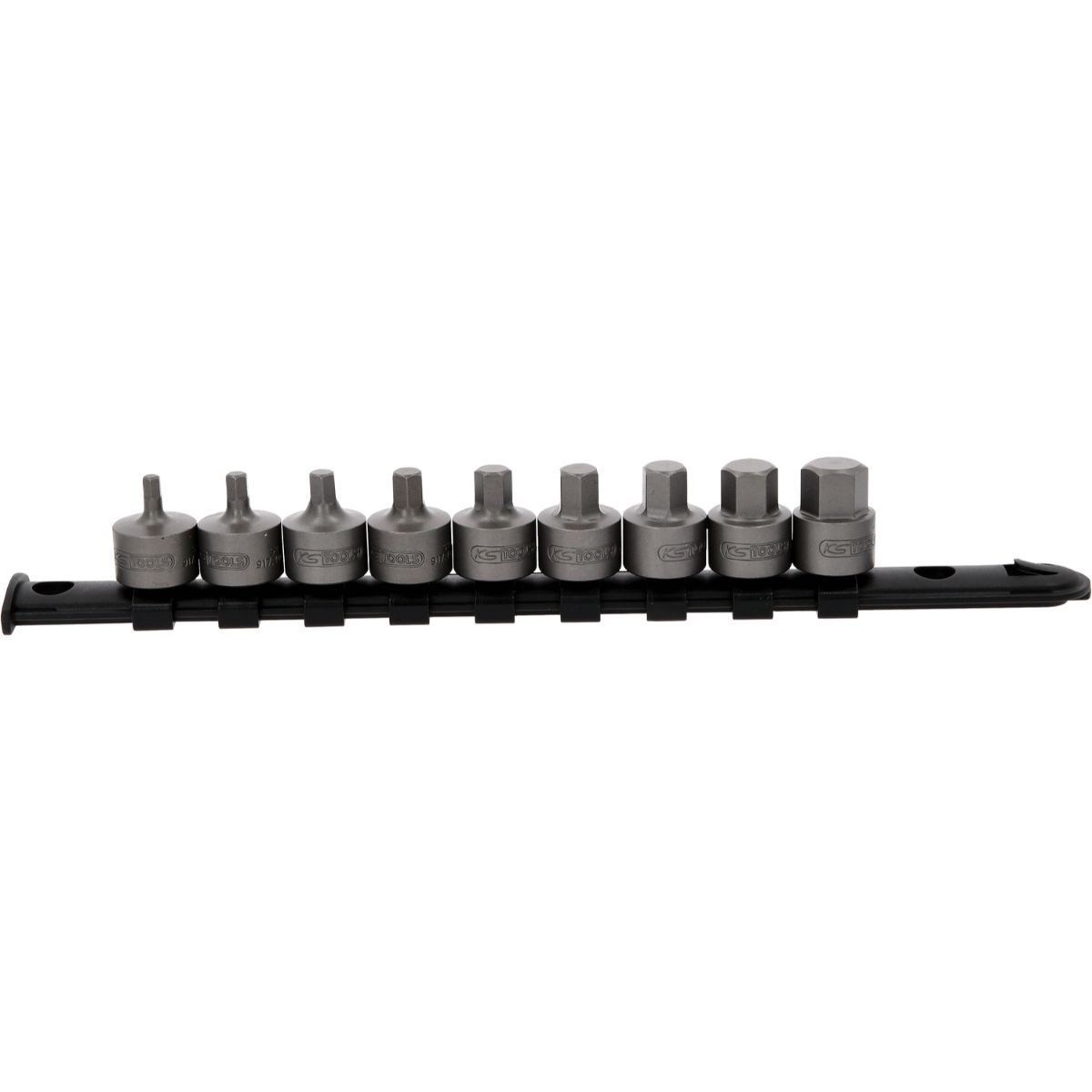 KS Tools 3/8 Zoll Bit-Stecknuss-Satz Innensechskant, kurz, 9-tlg, 4-14mm