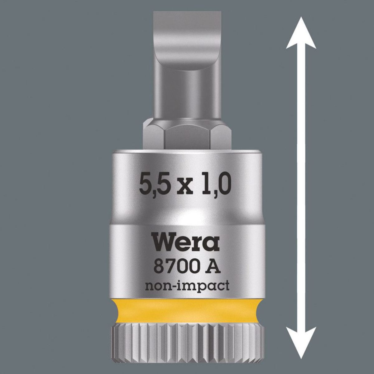 Wera 8700 A FL Schlitzschrauben Zyklop Bitnuss mit 1/4"-Antrieb