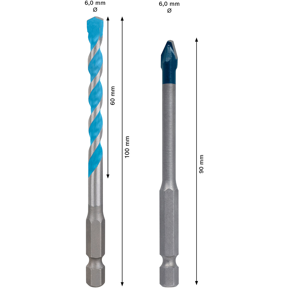 Bosch EXPERT HEX-9 Hard Ceramic + HEX-9 Multi Construction Bohrer