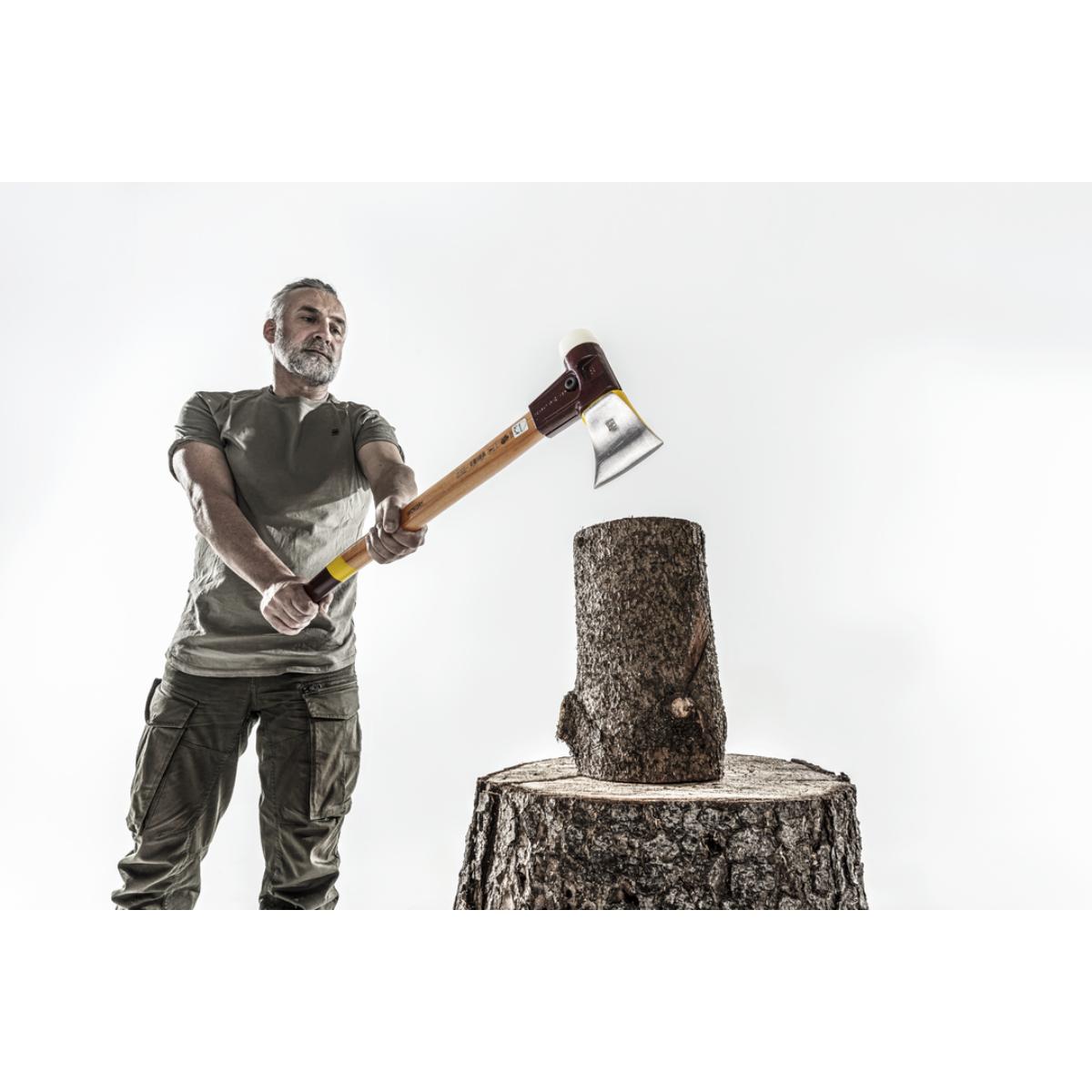 HALDER SIMPLEX - Spaltaxt mit schlanker Form mit Tempergussgehäuse und Hickorystiel