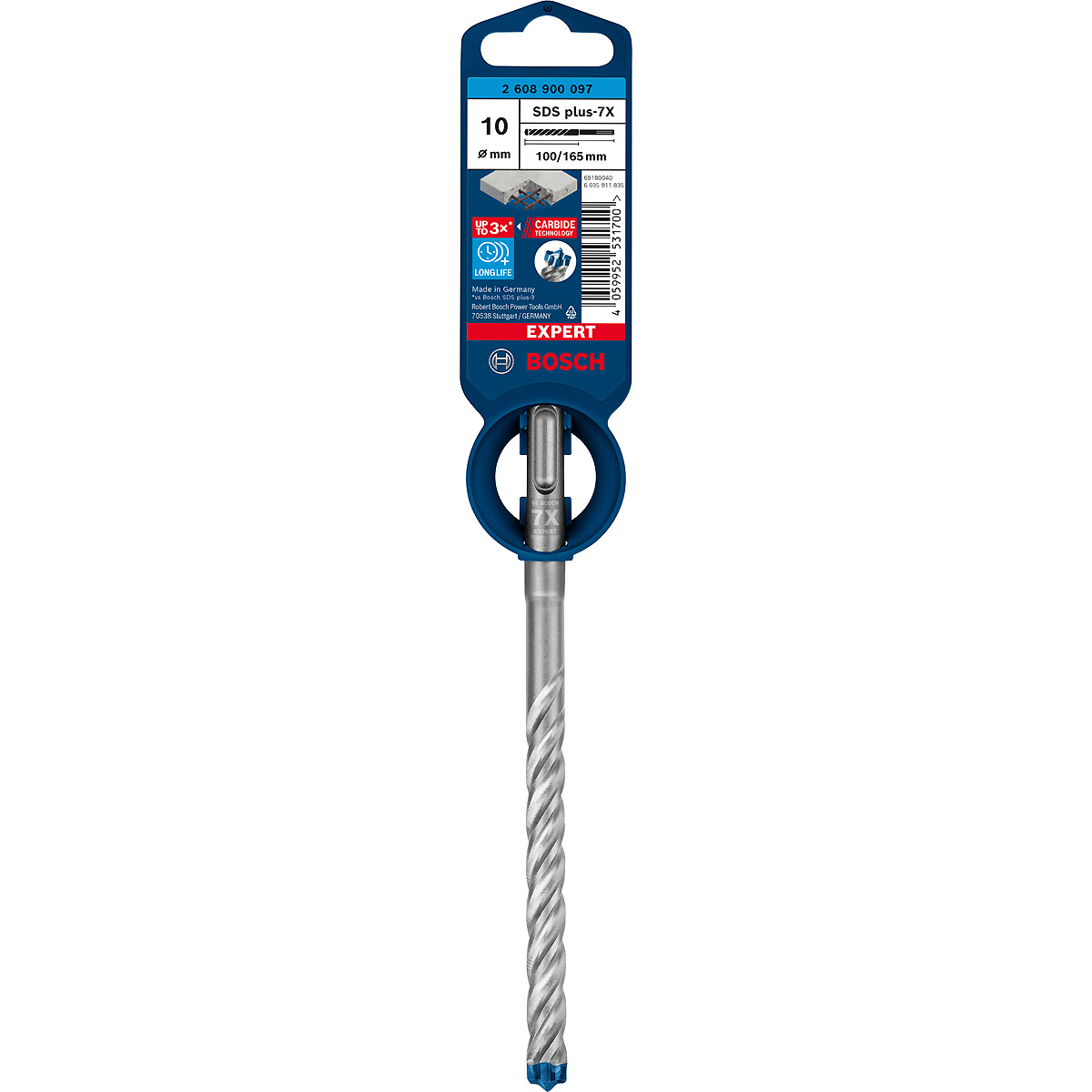 Bosch EXPERT SDS plus-7X Hammerbohrer, für Bohrhämmer ø 10 mm