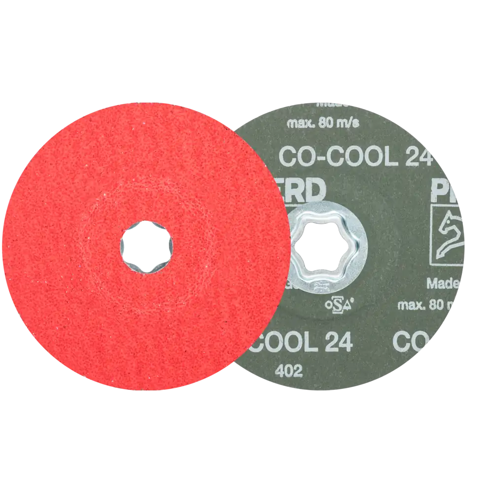 PFERD TOOLS COMBICLICK Keramikkorn Fiberscheibe für Edelstahl