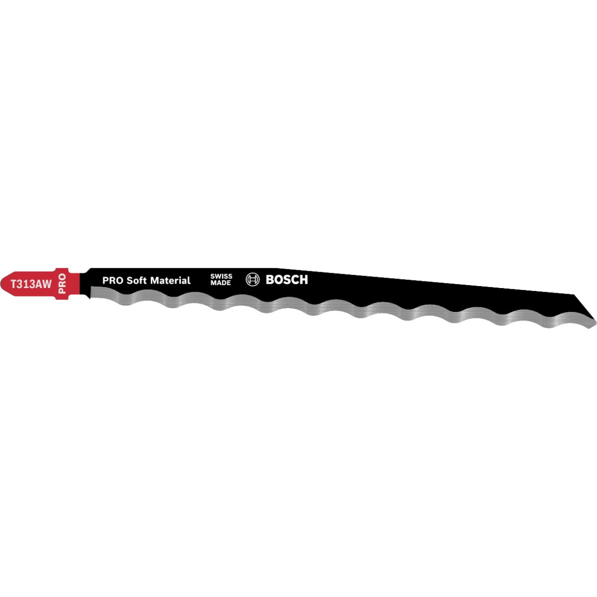Bosch PRO Stichsägeblatt T 313 AW Special for Soft Material, 3er-Pack