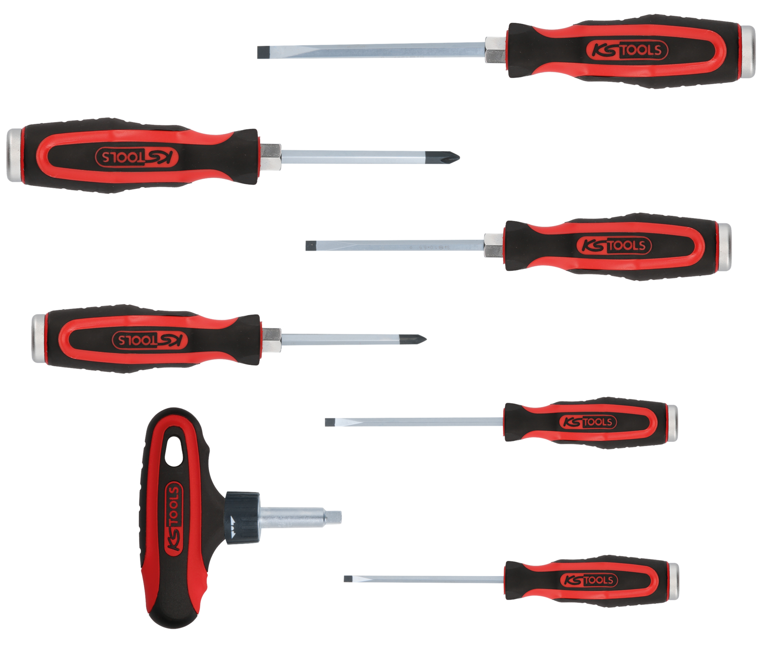 KS Tools ERGOTORQUEmax Schlagkappen-Schraubendreher-Satz, 7-tlg