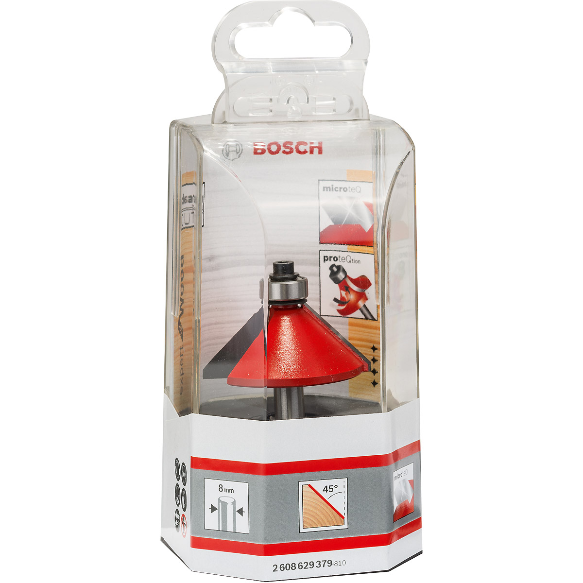 Bosch Fasefräser Expert for Wood 8mm Schaft, 8x44x61mm
