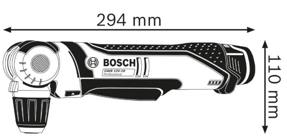 Bosch Akku-Winkelbohrmaschine GWB 10.8 V-LI, Solo Version