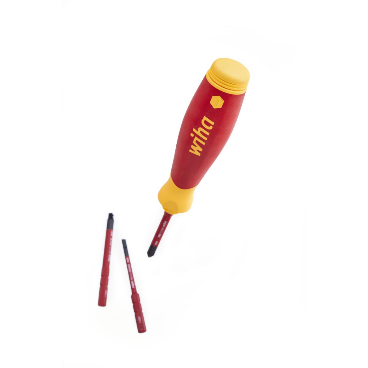 Wiha Schraubendreher mit Bit Magazin PocketMax electric gemischt mit 4 slimBits