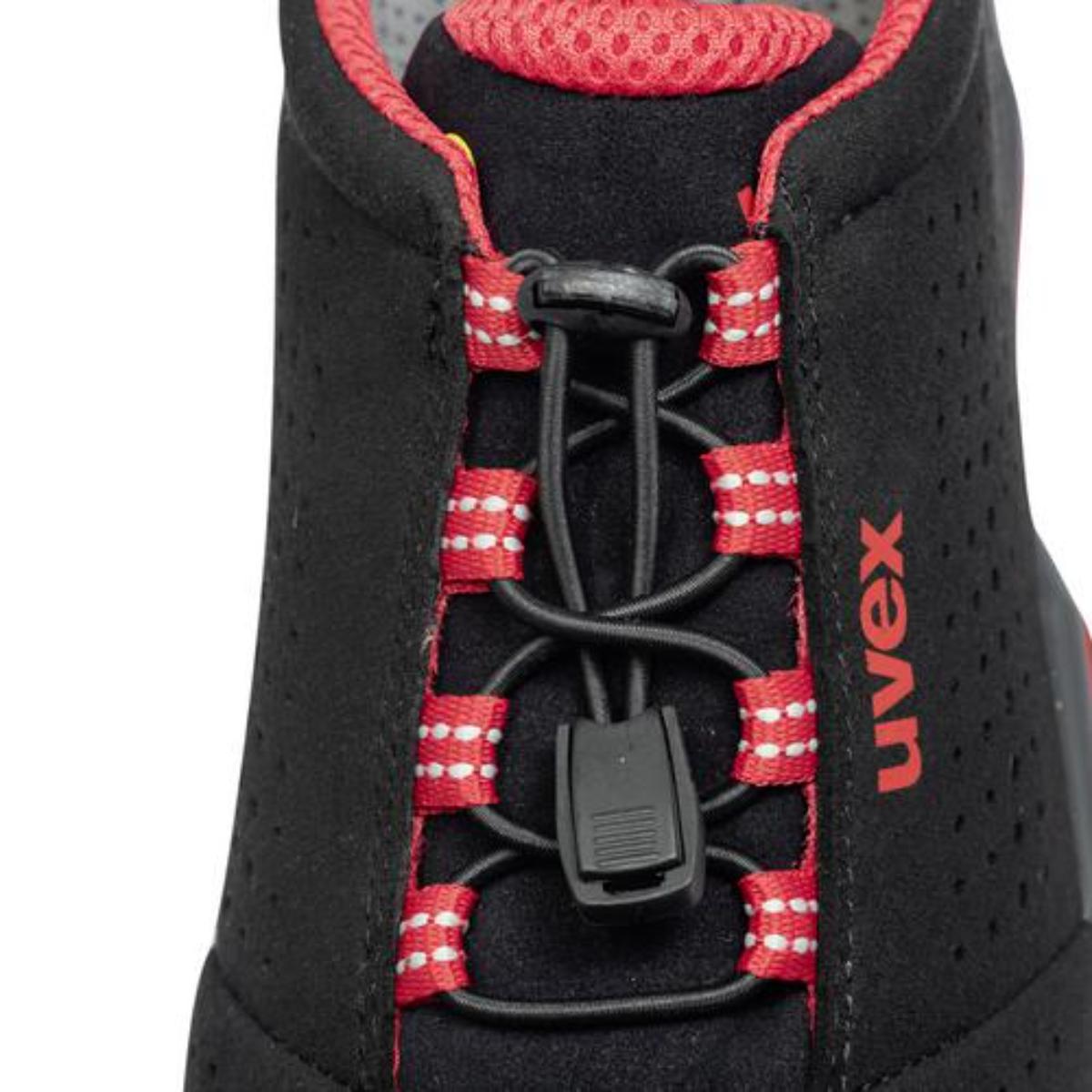 uvex motion style Sicherheitsschuh Halbschuhe S1, schwarz/rot