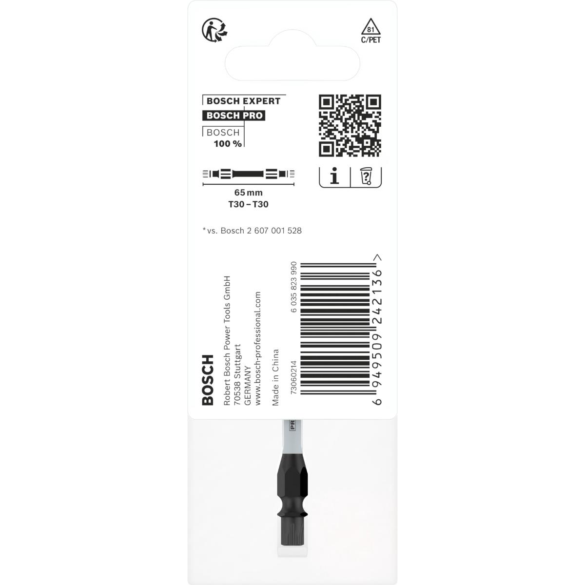 Bosch PRO Impact Schrauberbit mit Doppelklingen und Pick and Click-Einsätzen,65mm