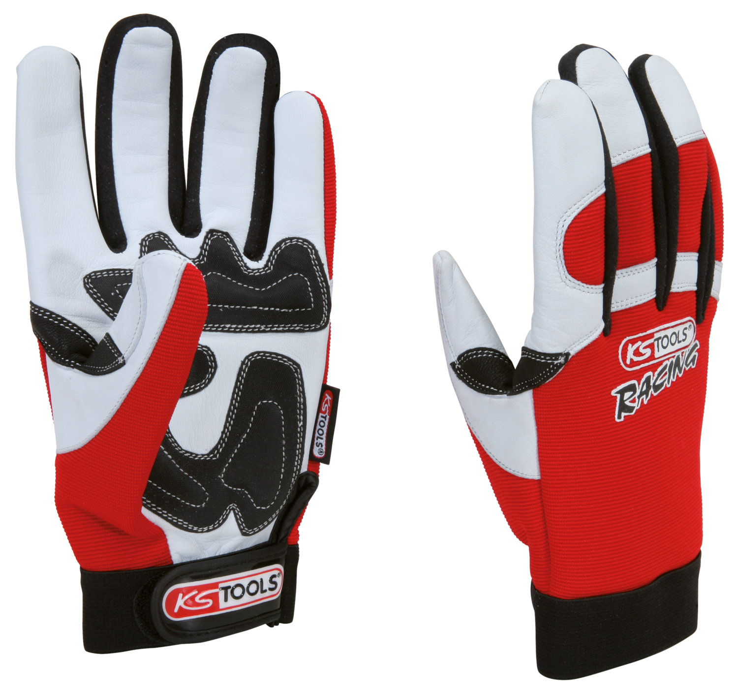 KS Tools Leder-Mechaniker-Handschuh, Vibrationsgedämmt