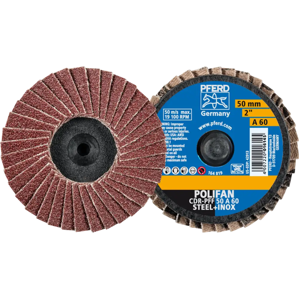 PFERD TOOLS COMBIDISC Korund Mini-POLIFAN CDR für universelle Anwendungen