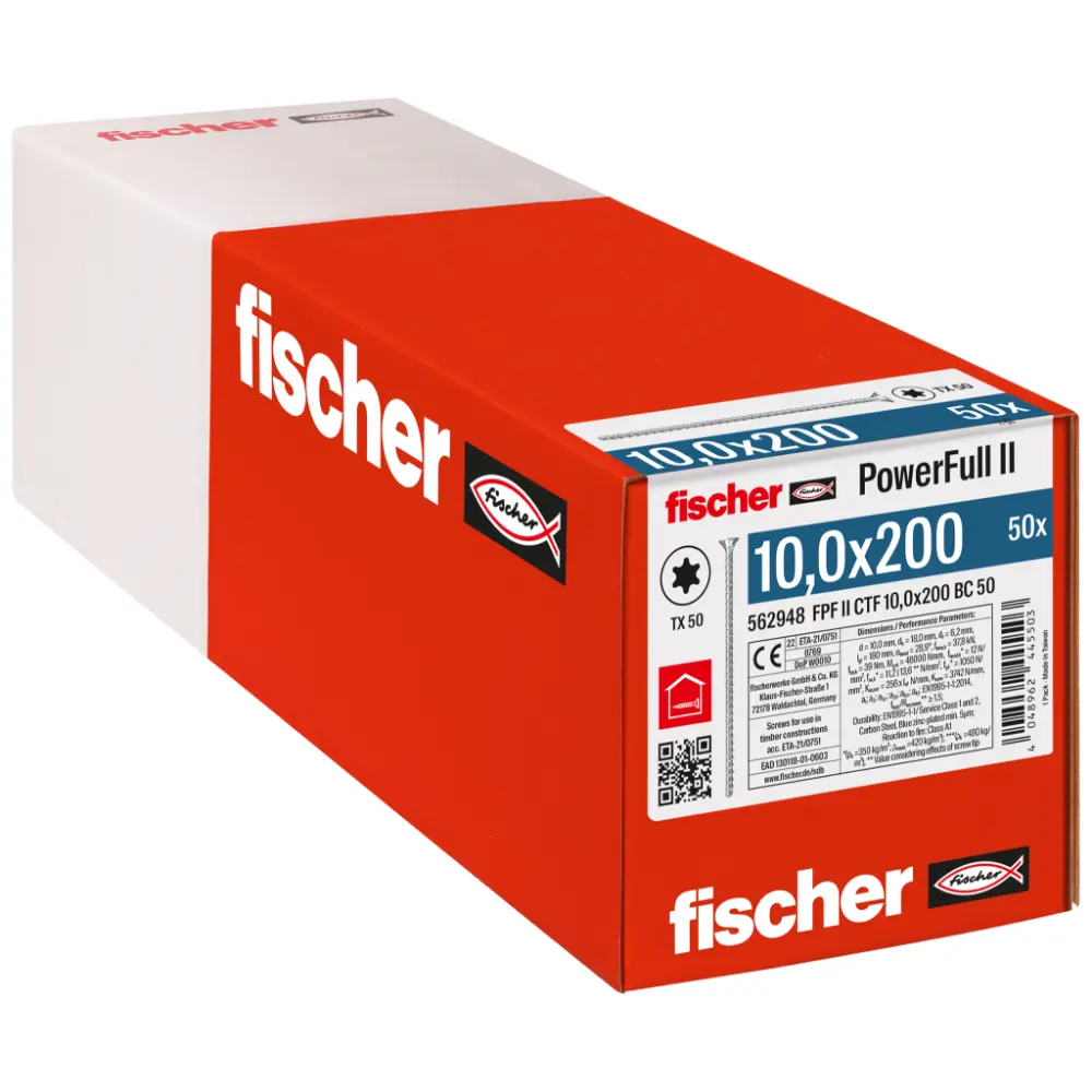 Fischer Vollgewindeschraube 10,0x200 PowerFull FPF II CTF 10 BC