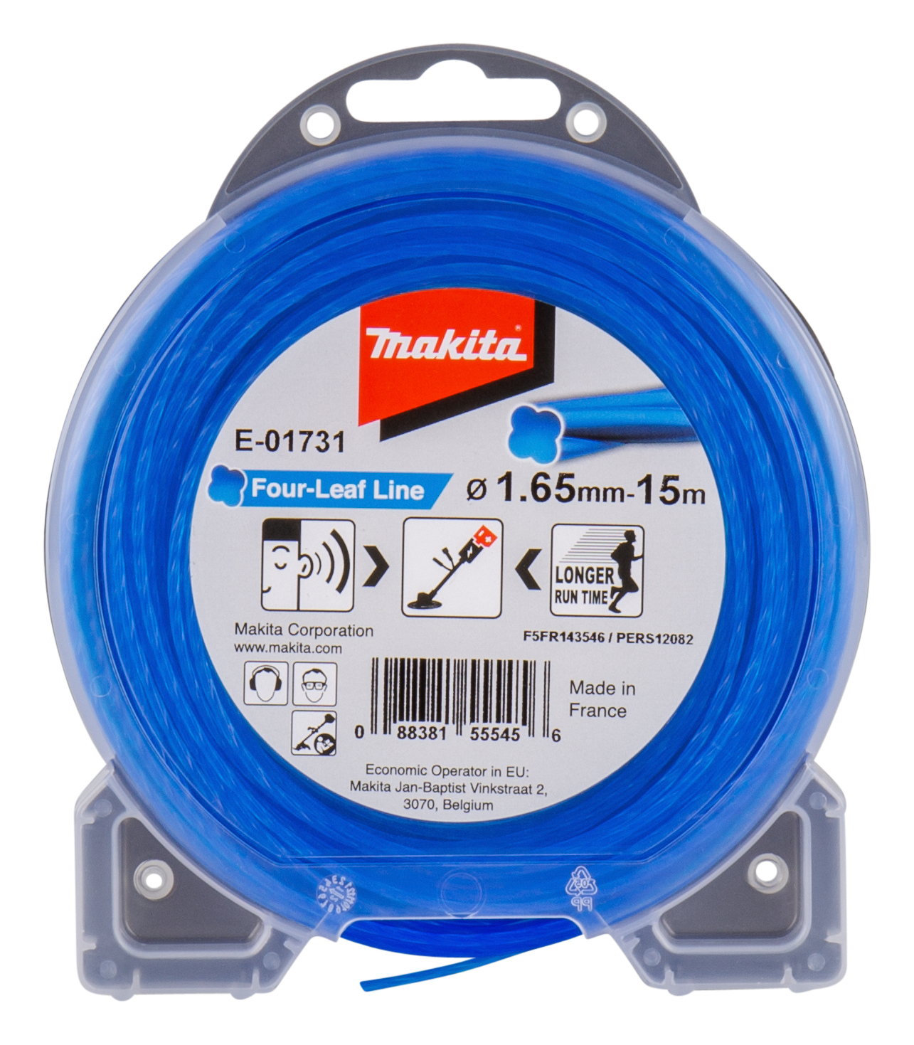 Makita Mähfaden Four-Leaf, 1,65 mm - 15 m - blau - E-01731