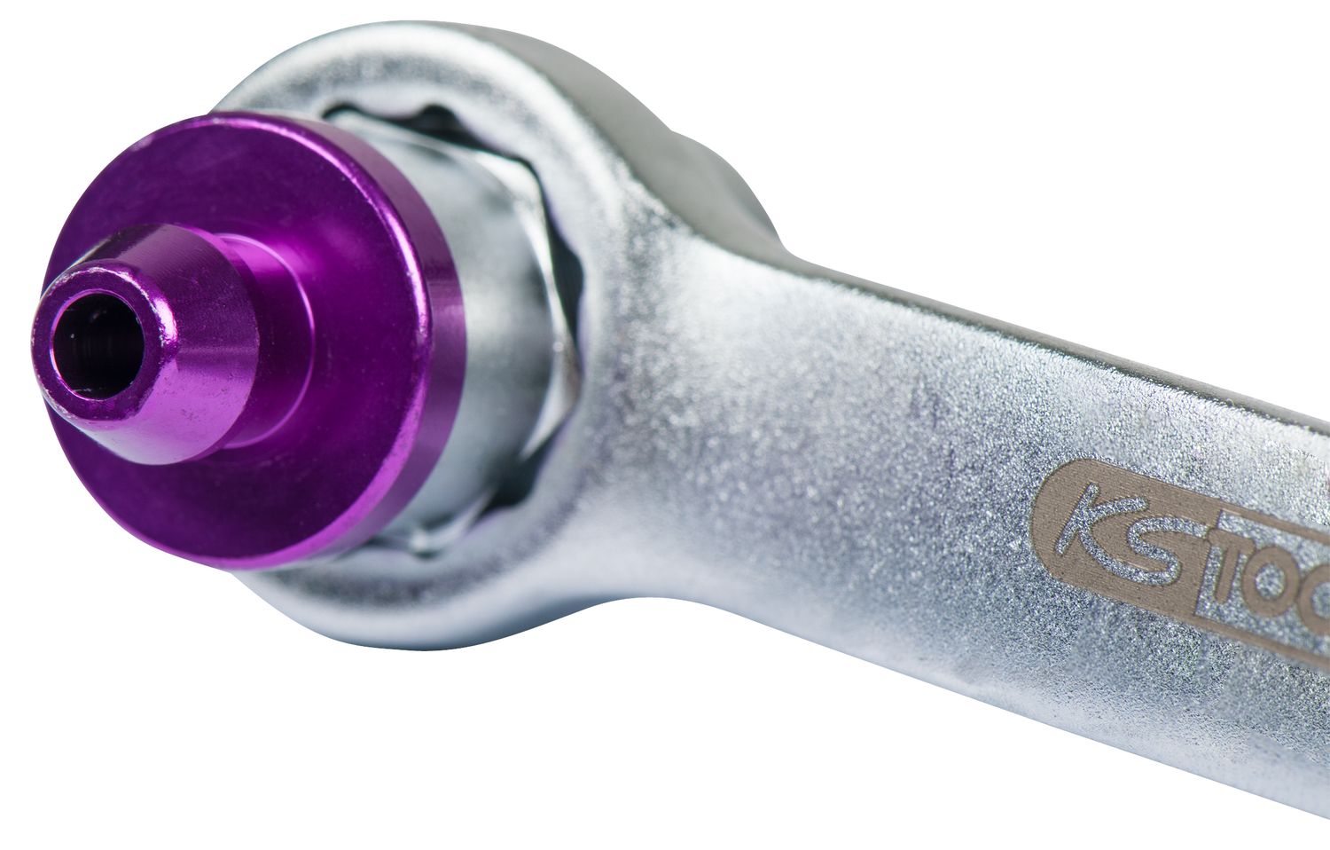 KS Tools Bremsen-Entlüftungsschlüssel, extra kurz, 9 mm, lila