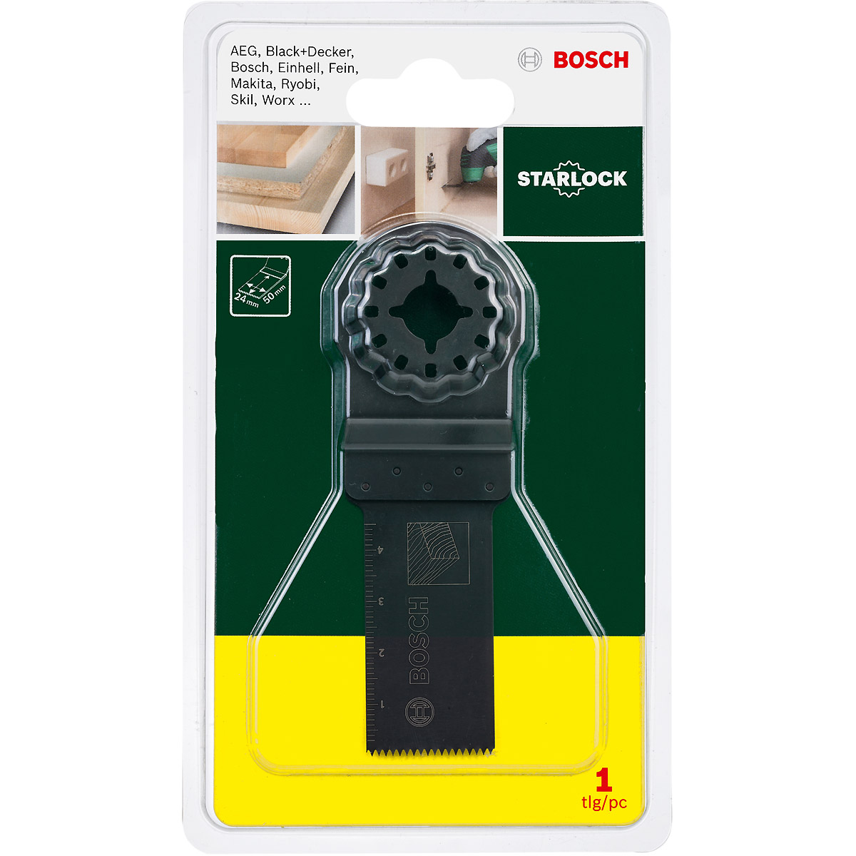 Bosch HCS Tauchsägeblatt Starlock Wood, 24 x 50 mm