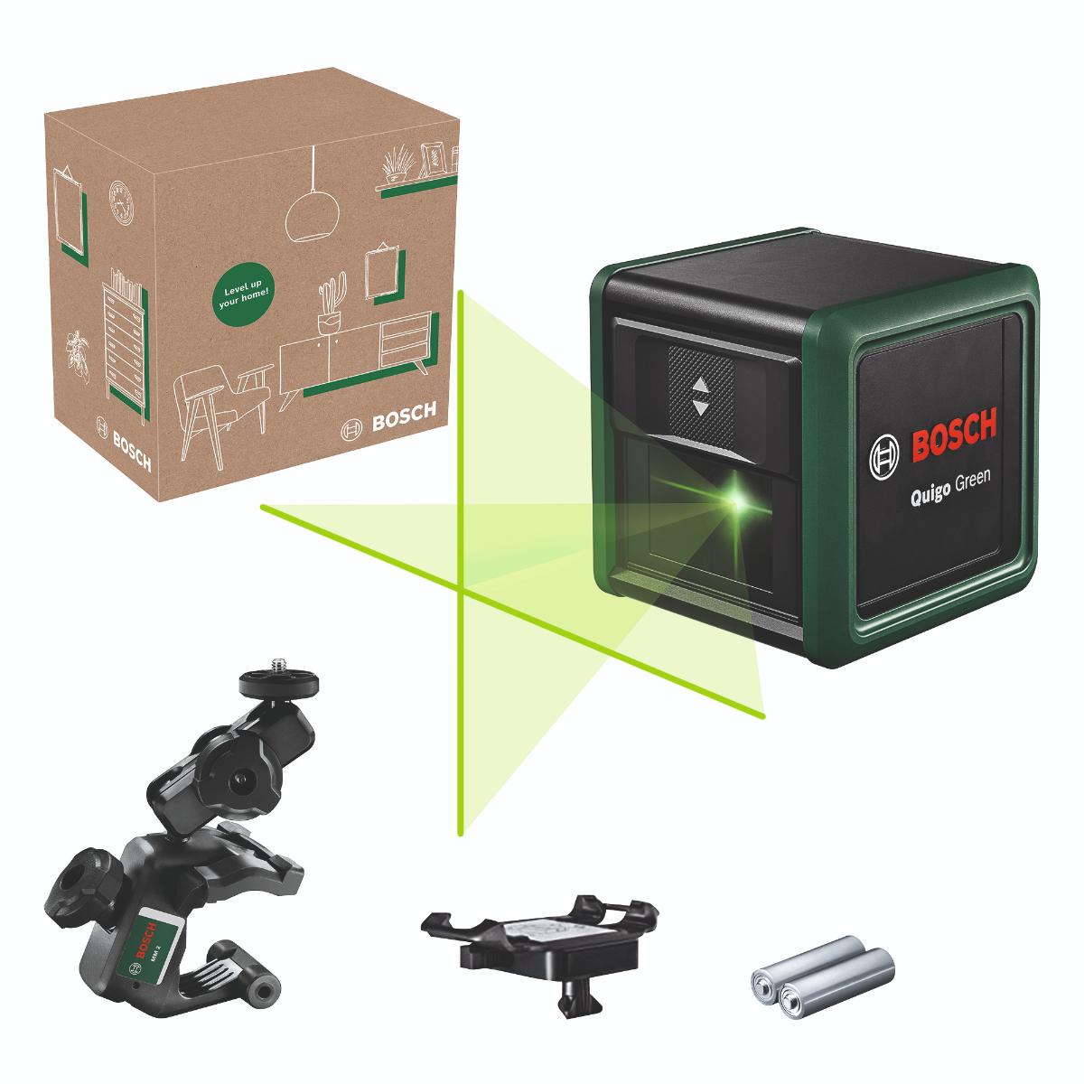 Bosch Kreuzlinien-Laser Quigo Green ECO- Lieferkarton