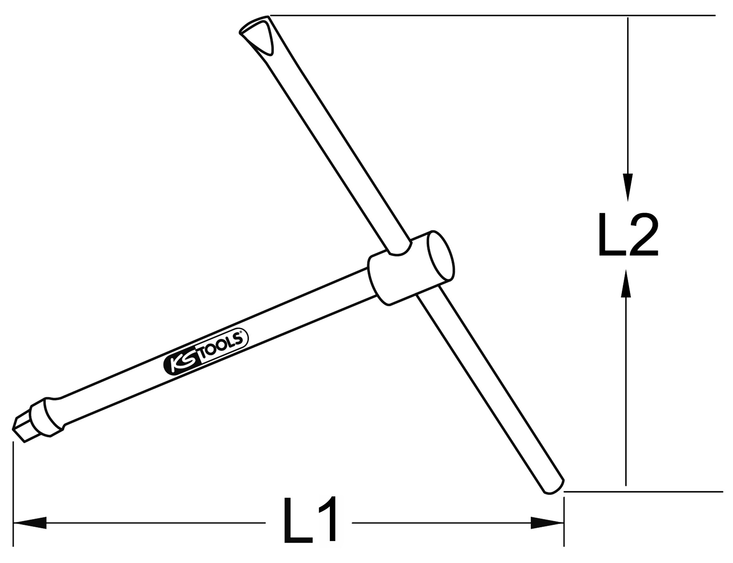 KS Tools BRONZEplus T-Griff 3/4" 260 mm 