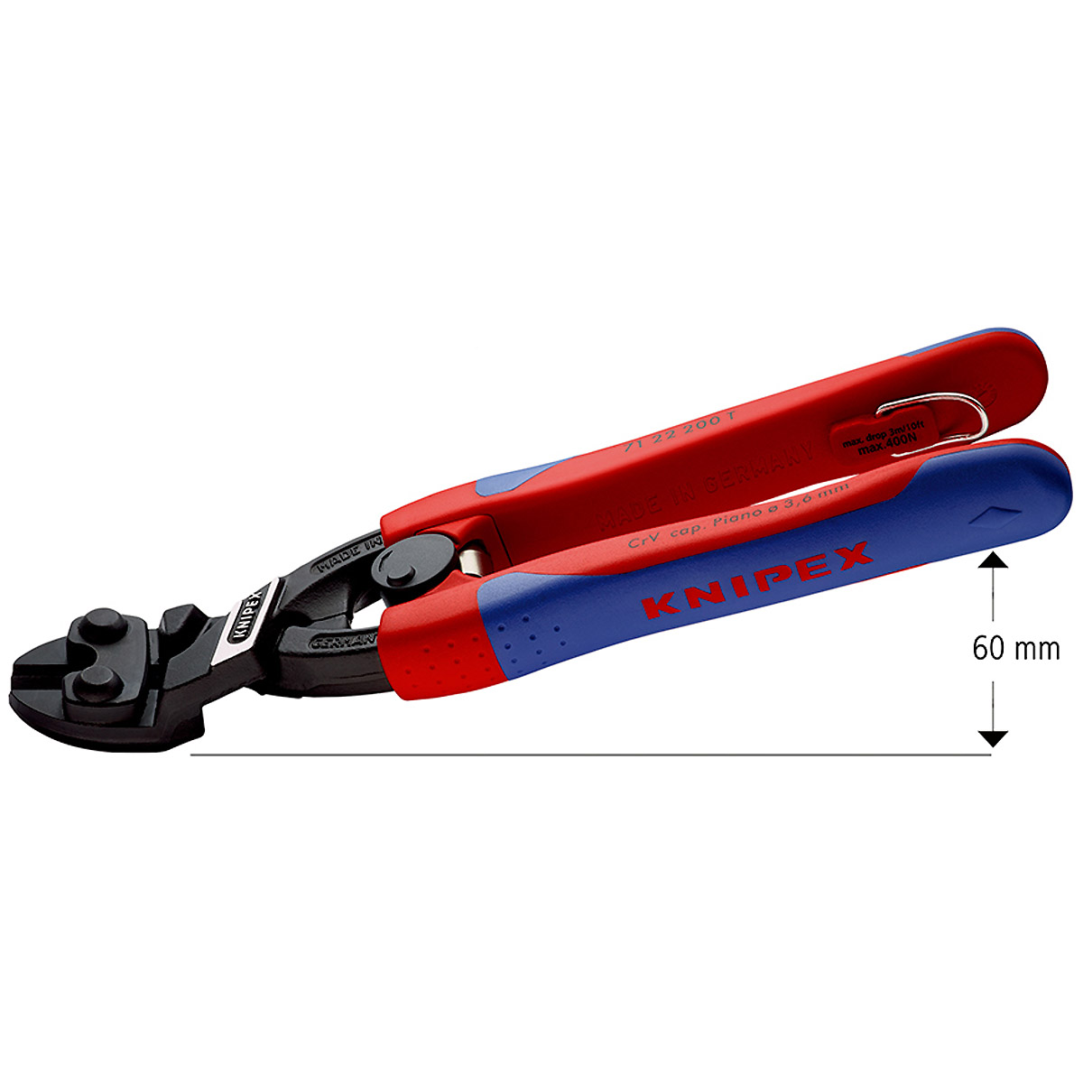 KNIPEX CoBolt mit Befestigungsöse mit Öffnungsfeder