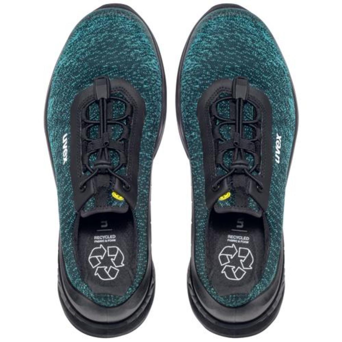 uvex 1 G2 Sicherheitsschuh Halbschuhe S1P, schwarz/grün/blau