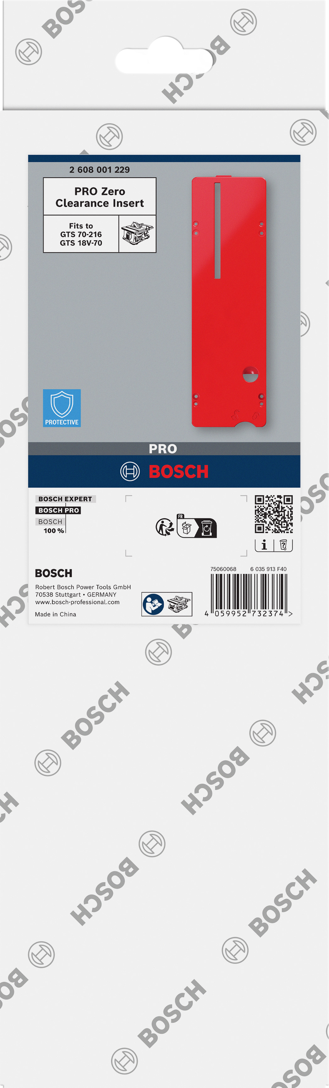 Bosch PRO Zero Clearance Einsatz für Tischkreissägen GTS18V-70/70-216