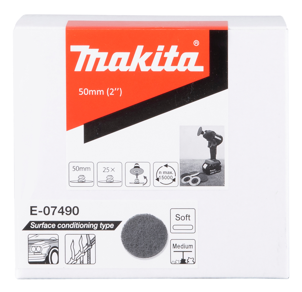 Makita Vliesscheibe, 50 mm - weich mittel   - E-07490