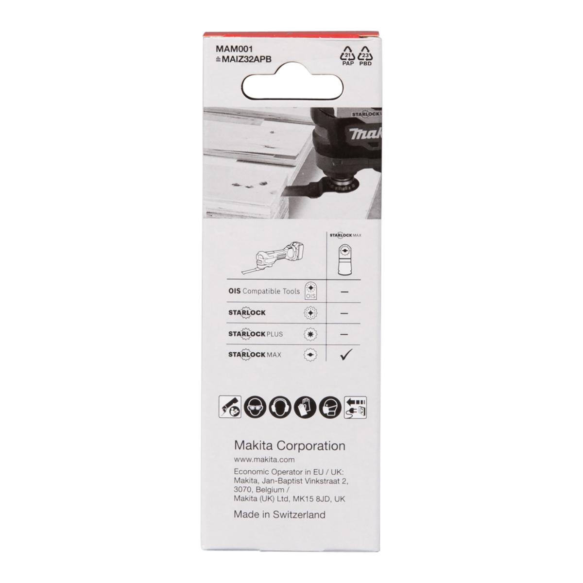 Makita Tauchsägeblatt BiM, MAM001 - 32x80 mm - 1,3 mm für Metal und Holz, 5 Stück