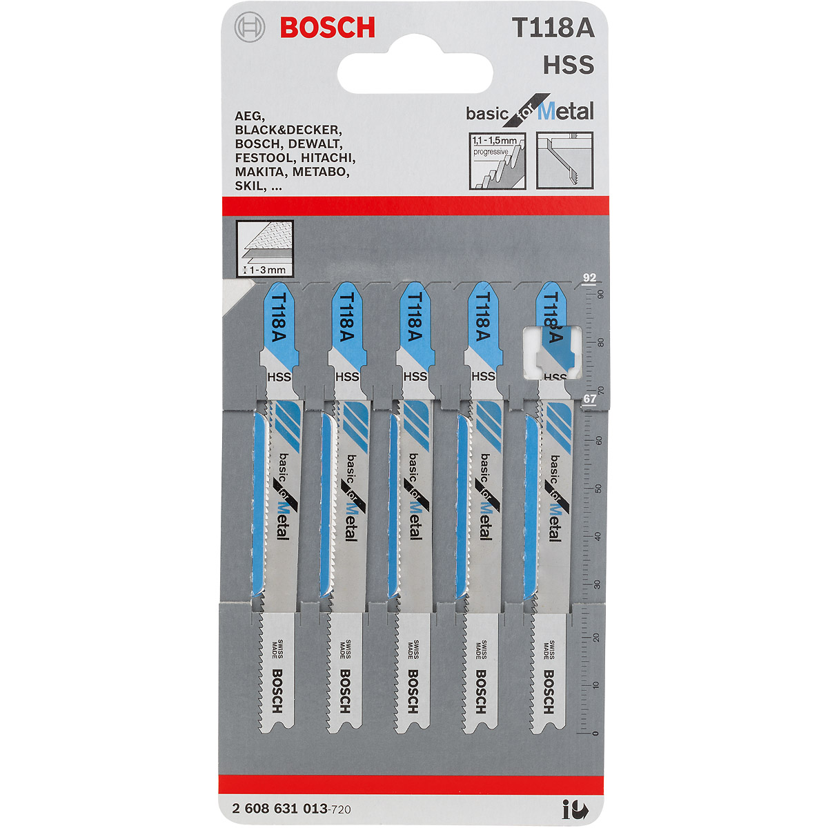Bosch Stichsägeblatt T 118 A Basic for Metal