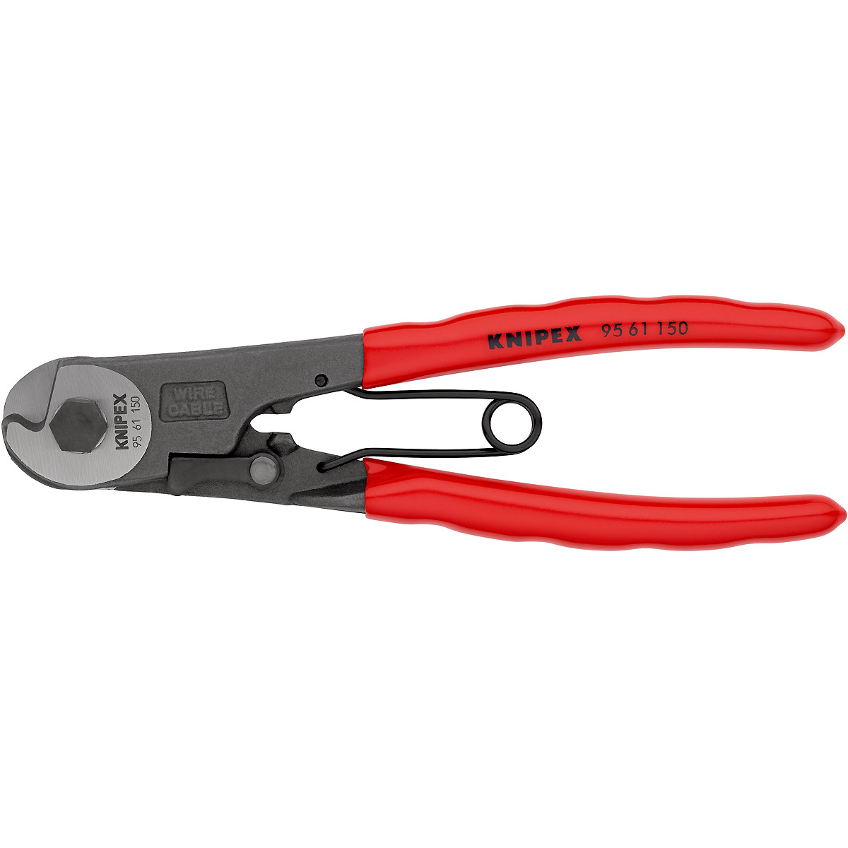 KNIPEX Bowdenzugschneider 150 mm schwarz atramentiert mit Kunststoff überzogen poliert