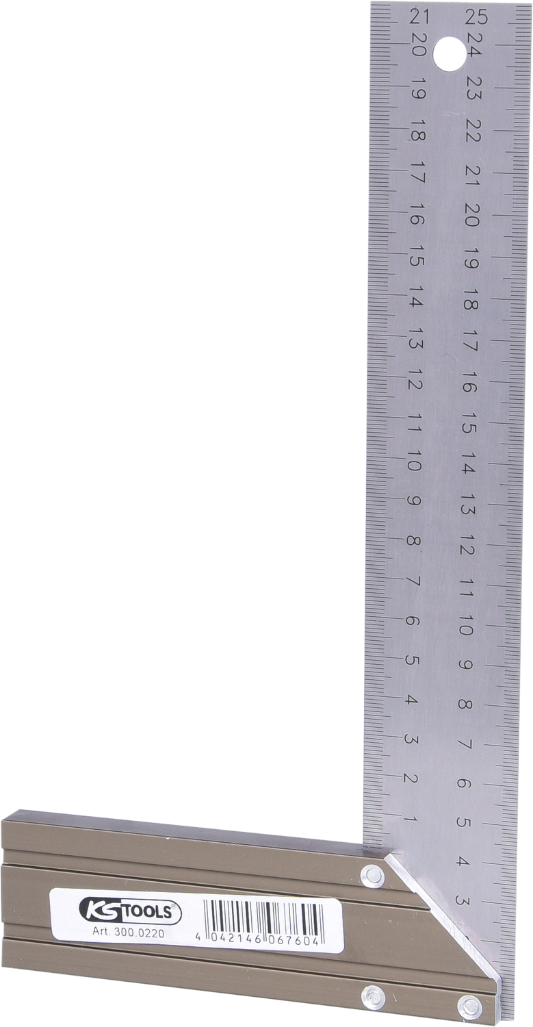 KS Tools Schreinerwinkel mit Aluminiumzunge, 250mm