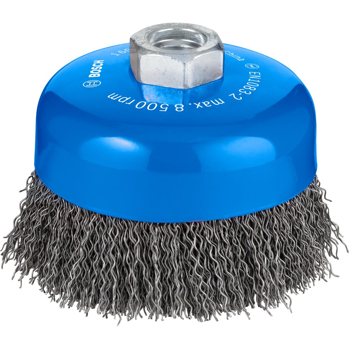 Bosch PRO Topfbürste, Stahl, gewellter Draht, M14