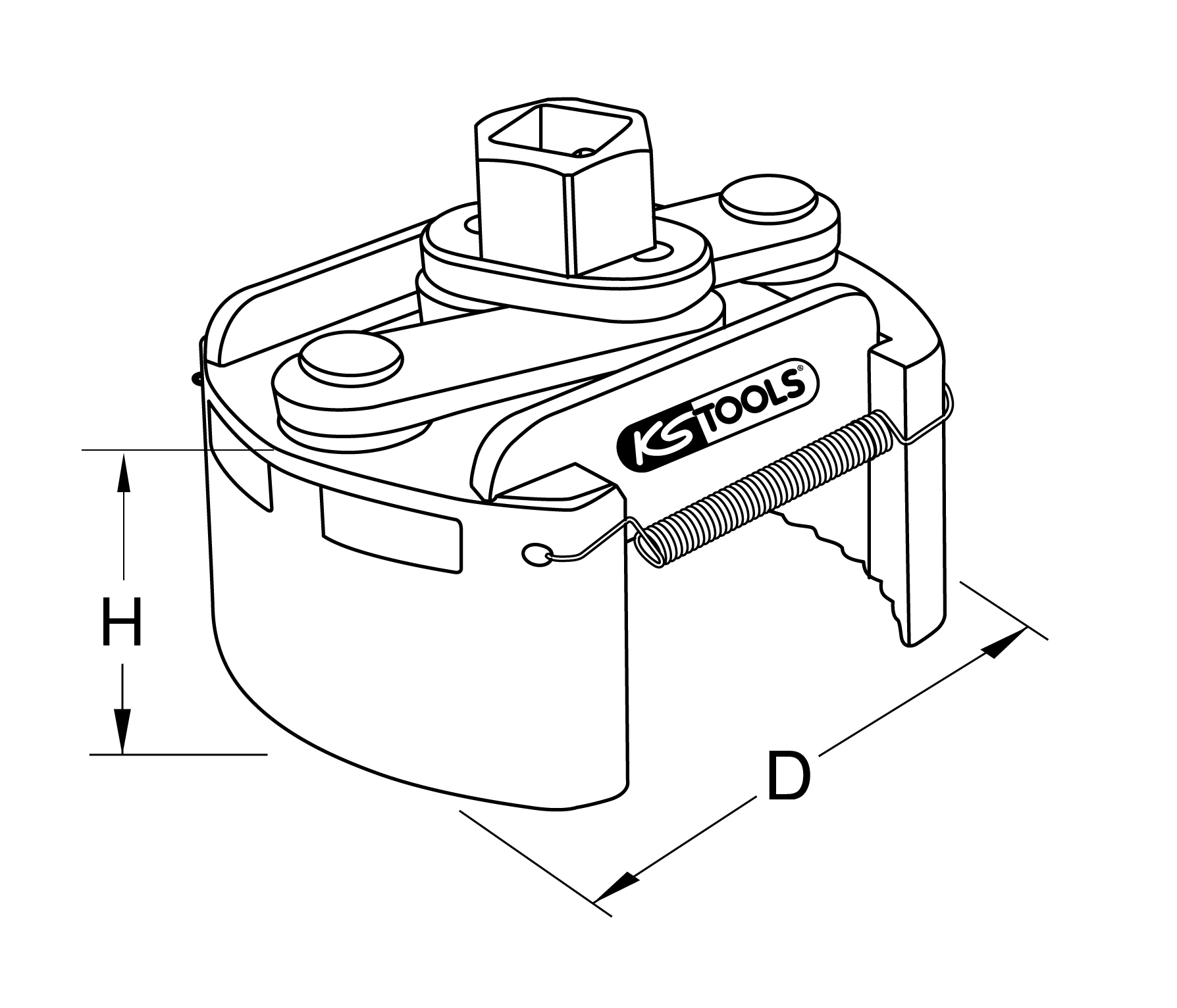 KS Tools Universal-Ölfilter-Spannschlüssel