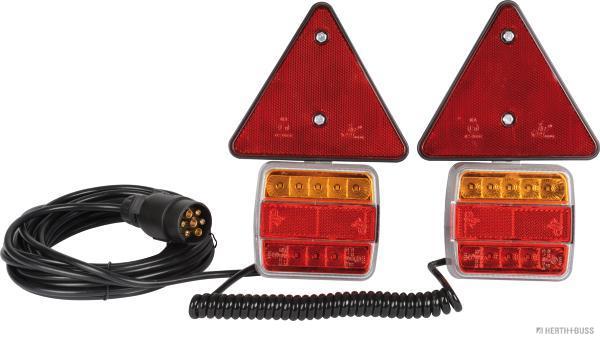 HERTH&BUSS Heckleuchtensatz, 12V, LED, universal, 7-polig