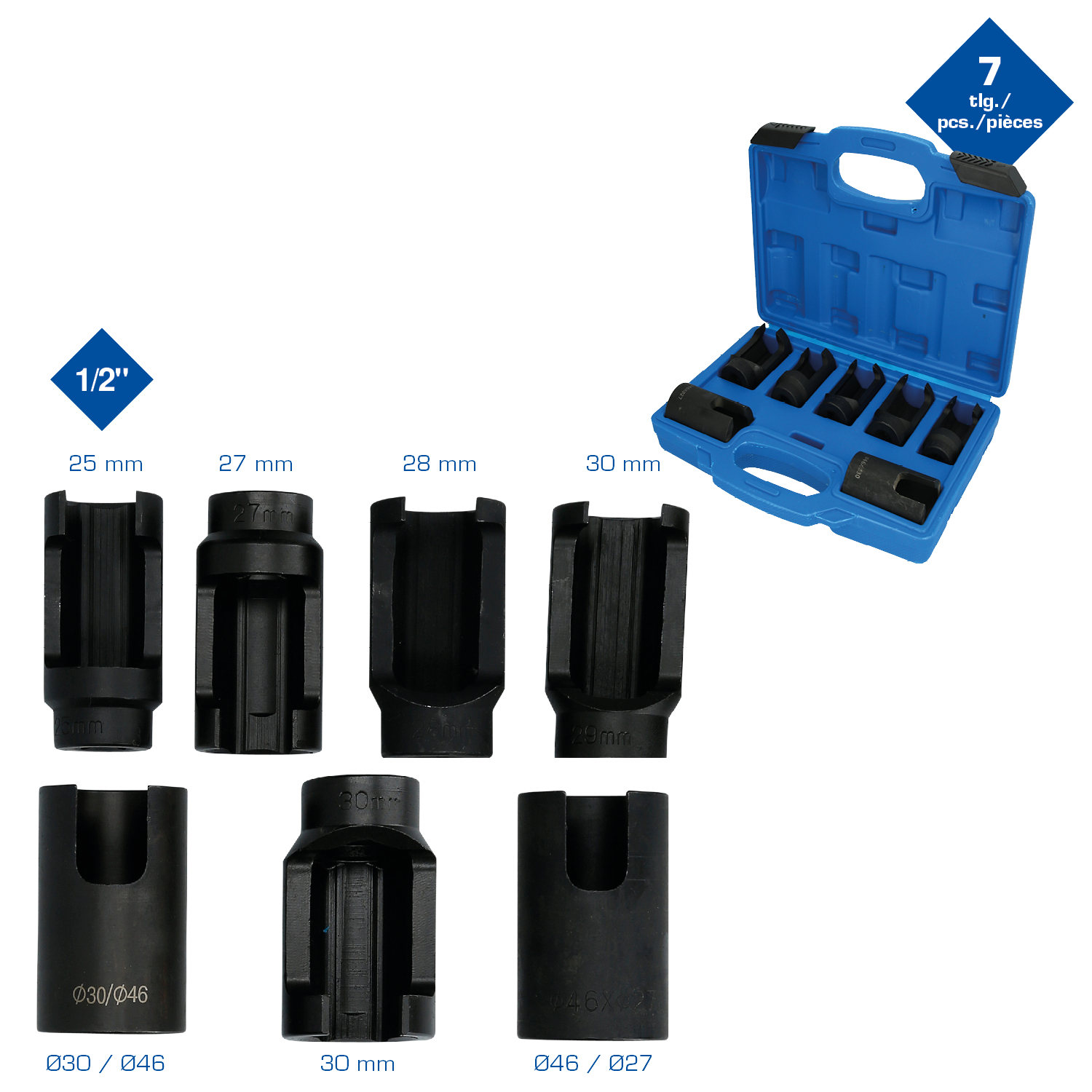 Brilliant Tools Injektor-Stecknuss-Satz, 7-tlg - BT551000